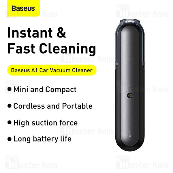 جارو شارژی ماشین بیسوس Baseus A1 Car Vacuum Cleaner VCAQ010001 30W 4000Pa توان 30 وات